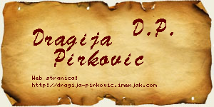Dragija Pirković vizit kartica